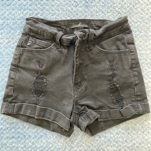 Black Jean Shorts